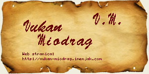 Vukan Miodrag vizit kartica